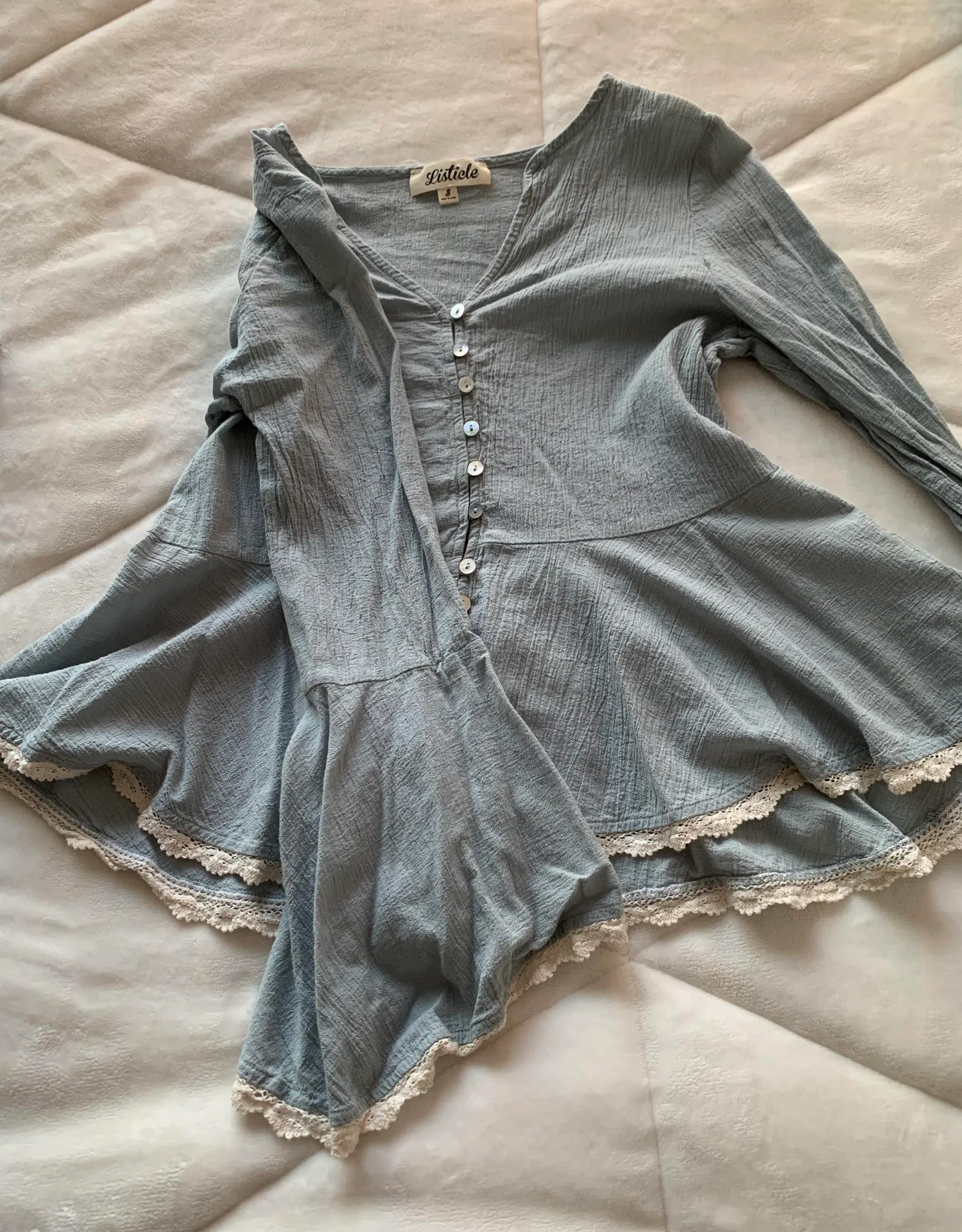 Listicle Blue Blouse - Image 2