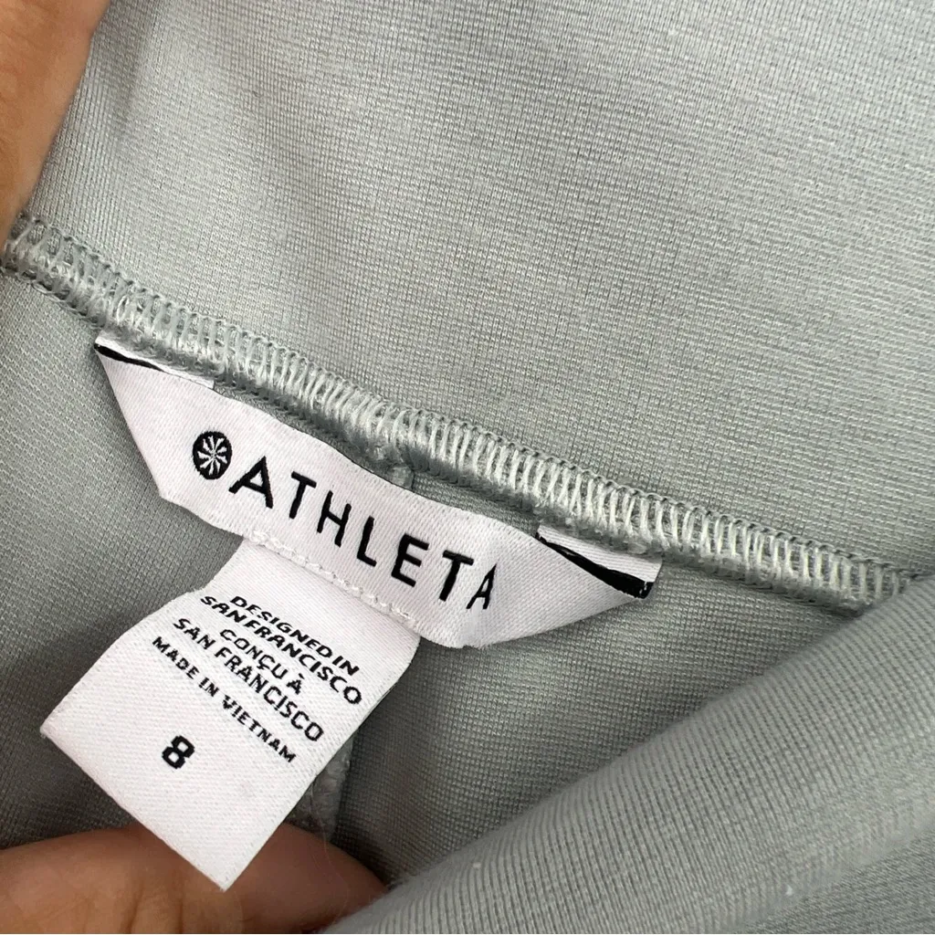 Athleta Eastbound Straight Pant Minimalistic Grey Sage Green Size 8 - Image 5