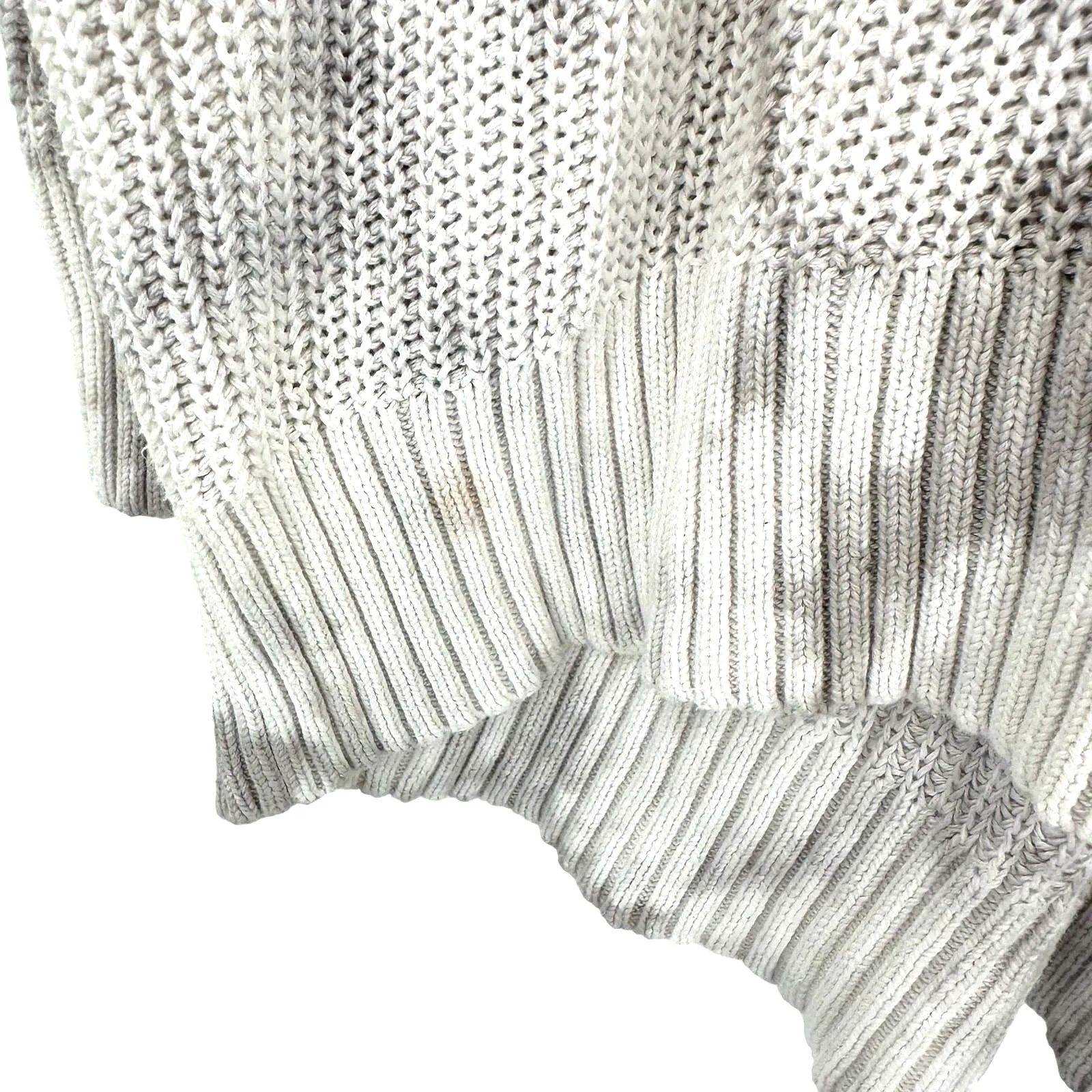 Aerie size Small oversized pullover style sweater v neck gray white marbled‎ - Image 4