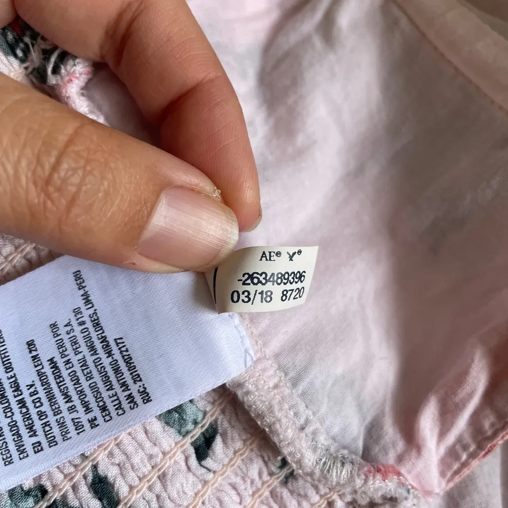 American Eagle Floral Cropped Corset/Bustier Light Pink (XSmall) - Image 5