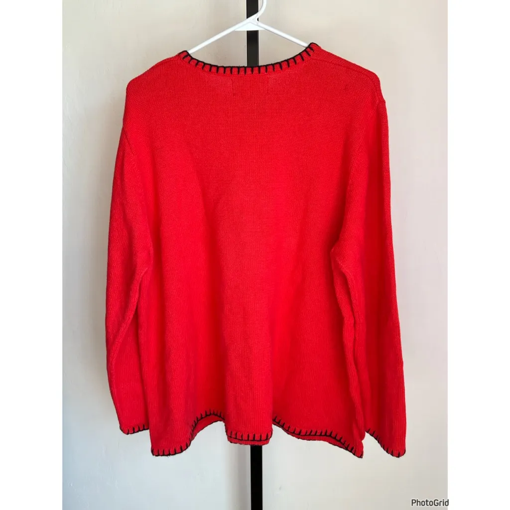 Sag Harbor Red Lighthouse Sweater 1X - Image 2