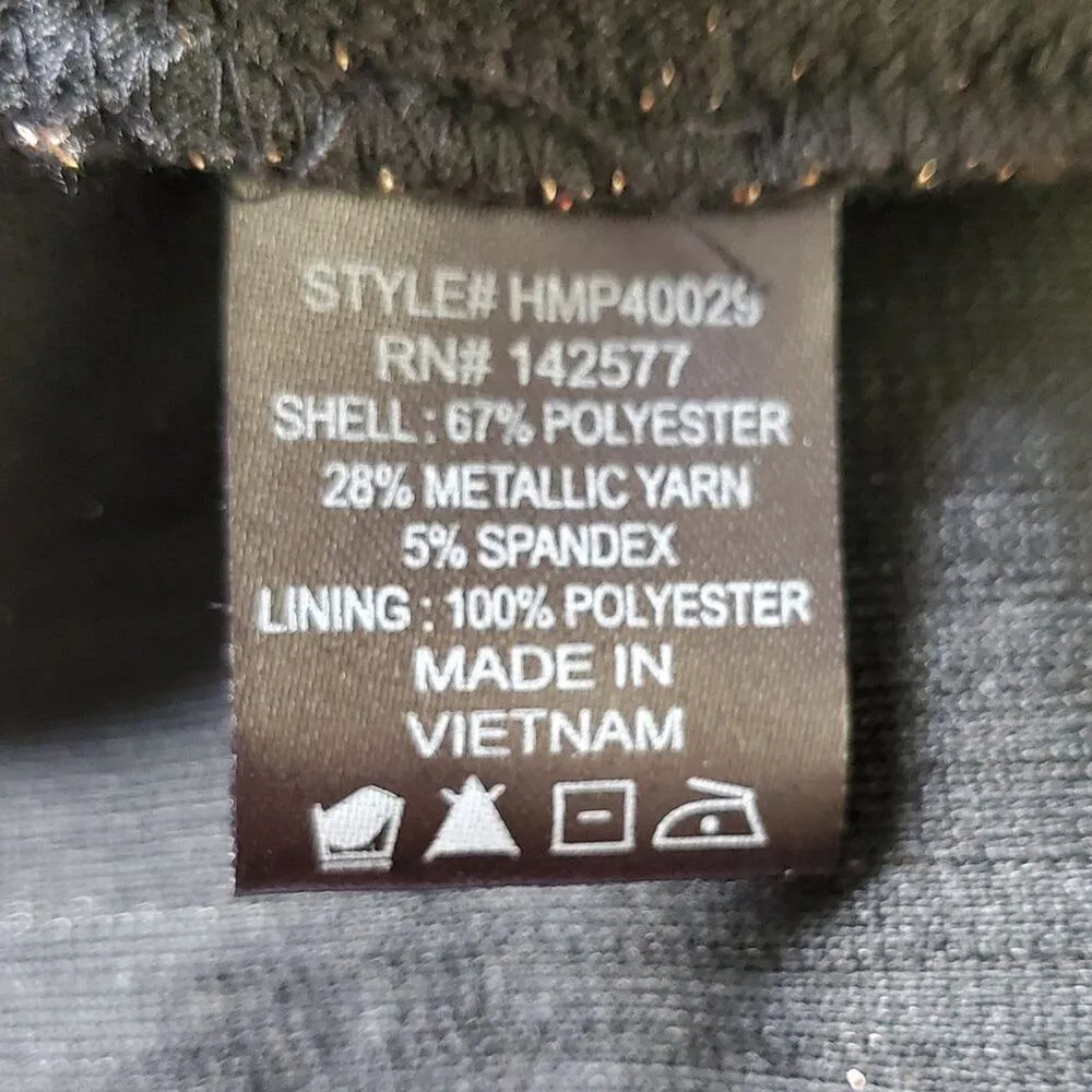 Haute Monde Bronze Shimmer Spaghetti Strap Wide Leg Pantsuit XL NWT - Image 9