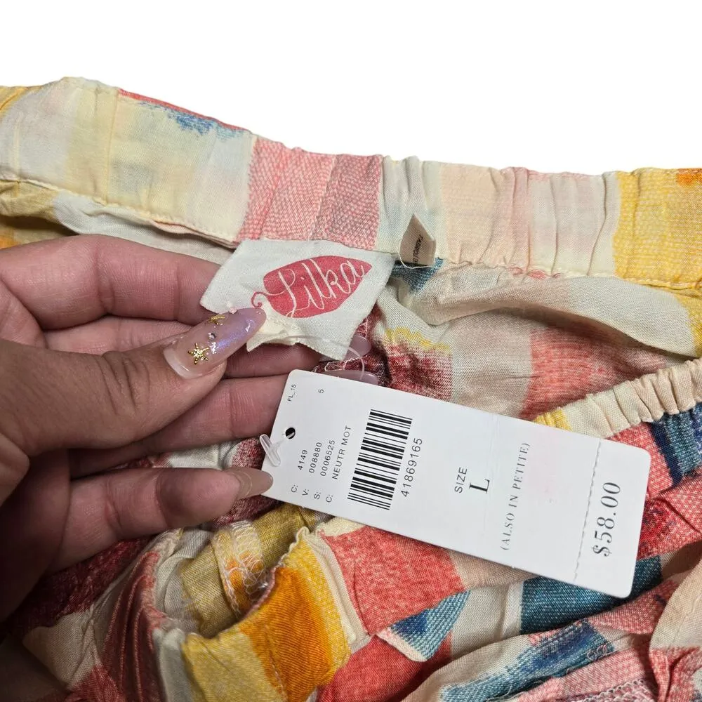 Anthropologie Lilka Watercolor Sarong Wrap Pants Size: L - Image 5