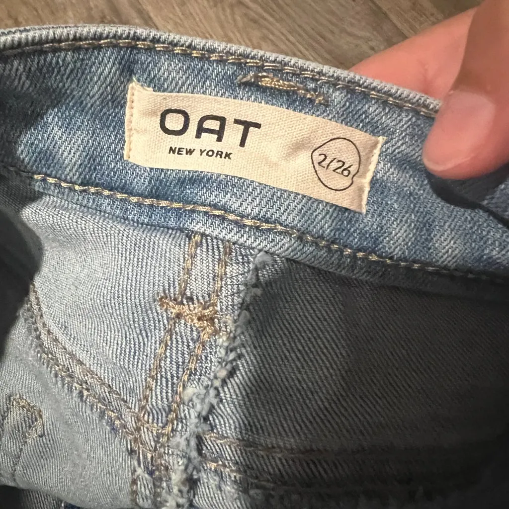 NWT Oat NY denim shorts size 2/26 Blue - Image 8