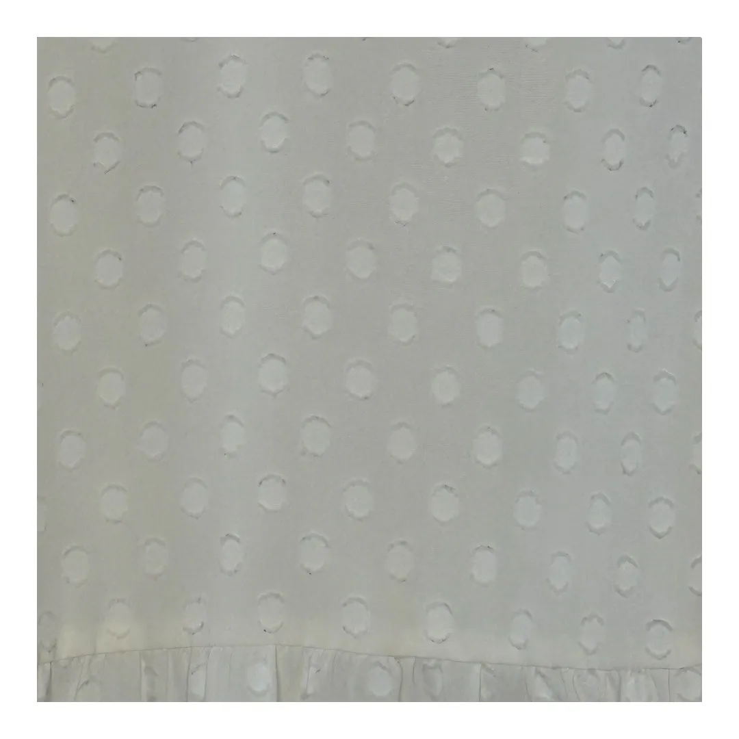 LOFT Peplum Blouse Swiss Dot Long Sleeve‎ V-Neck Top Cream Women Size Small - Image 2