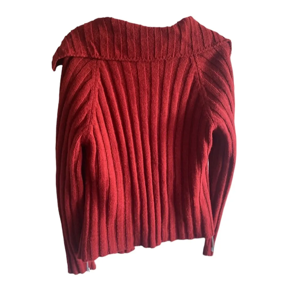 Bianco & Blu Merino Wool Acrylic &‎ Alpaca Super Fine Cardigan Sweater Size XL - Image 4