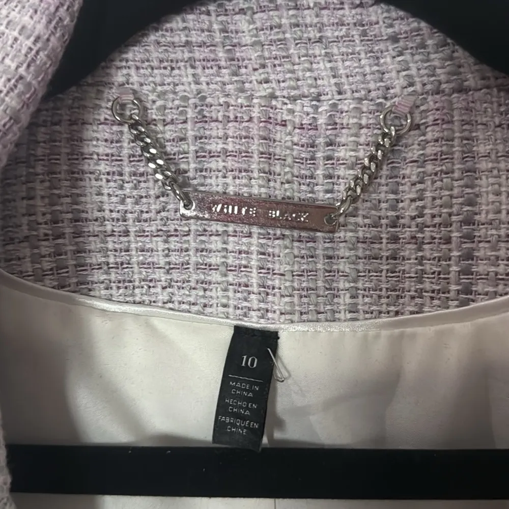 White House Black Market Purple Blazer Professional Suit Jacket tweed size 10 - Image 2