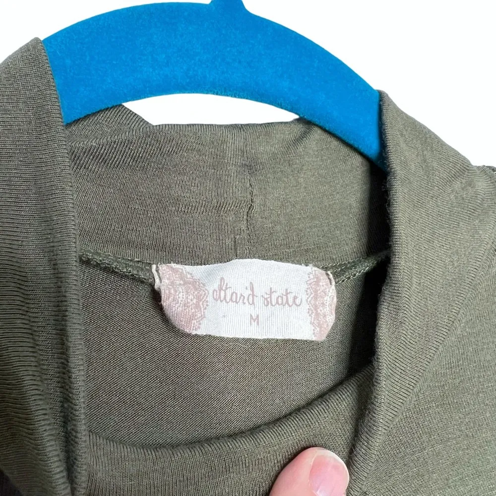 Altar’d State Green Saguaro Cactus Choker Keyhole Neck Flare Blouse - Image 8