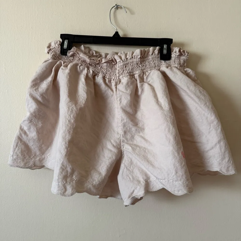Anthropologie Linen Cotton Double High Rise Waistband Shorts SZ M - Image 4