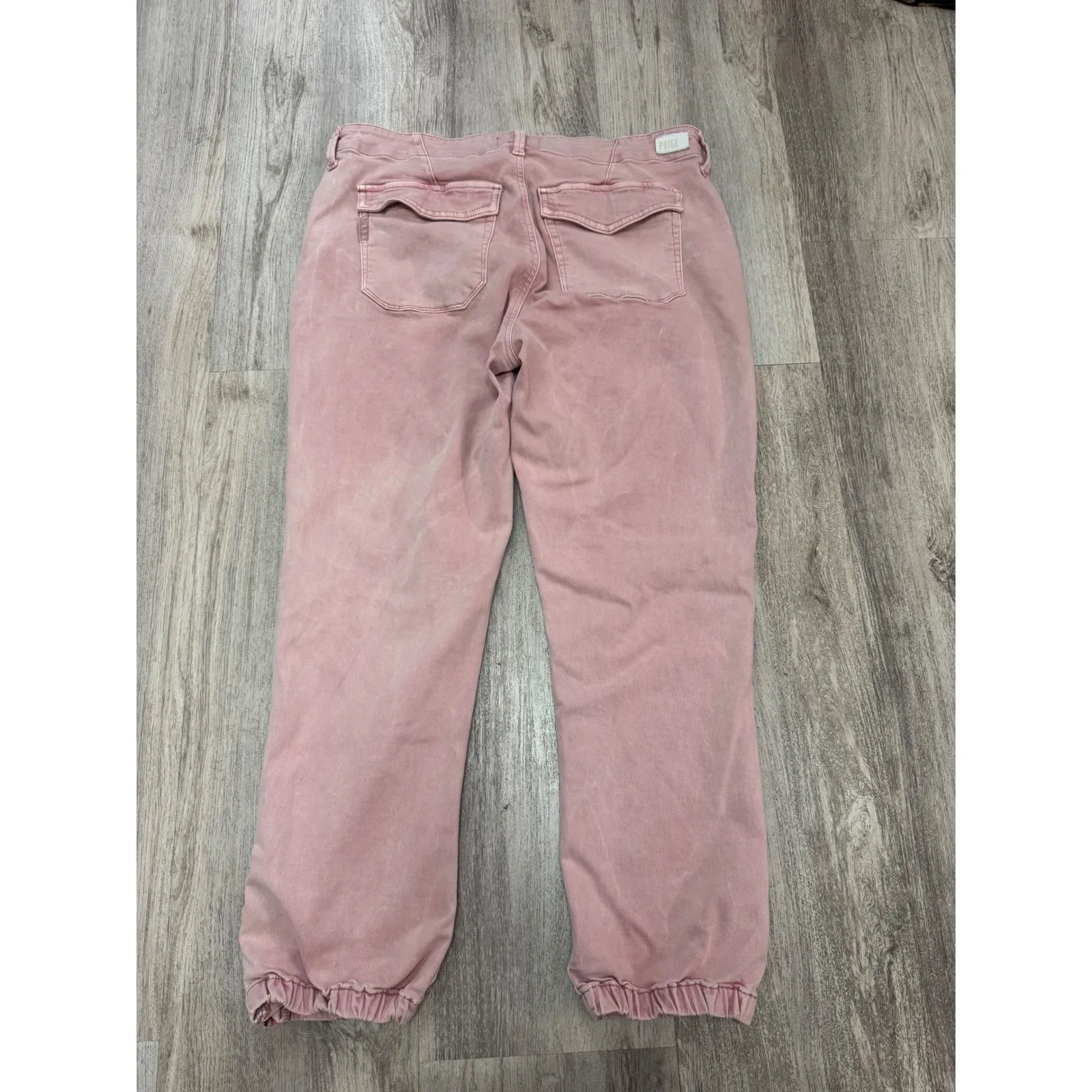 PAIGE‎ Mayslie Jogger Pants Womens 32 Pink Cotton Blend Cargo Ankle Zip - Image 3