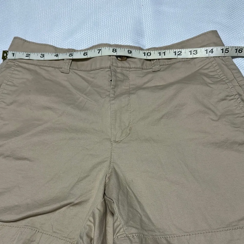 Old Navy Tan Bermuda Shorts with Flat Front Design - Image 5