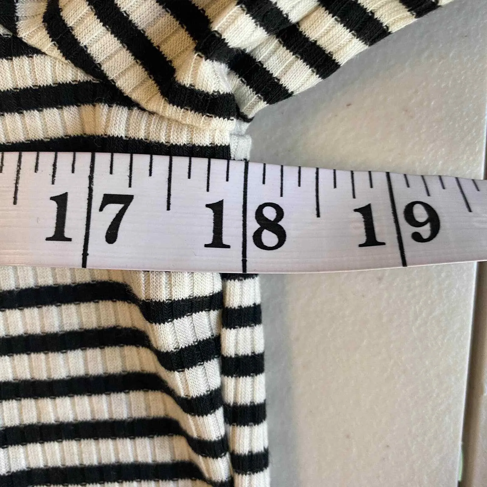 PST Project Social T Henley Thermal Shirt Juniors XL Black White Stripe Rayon - Image 8