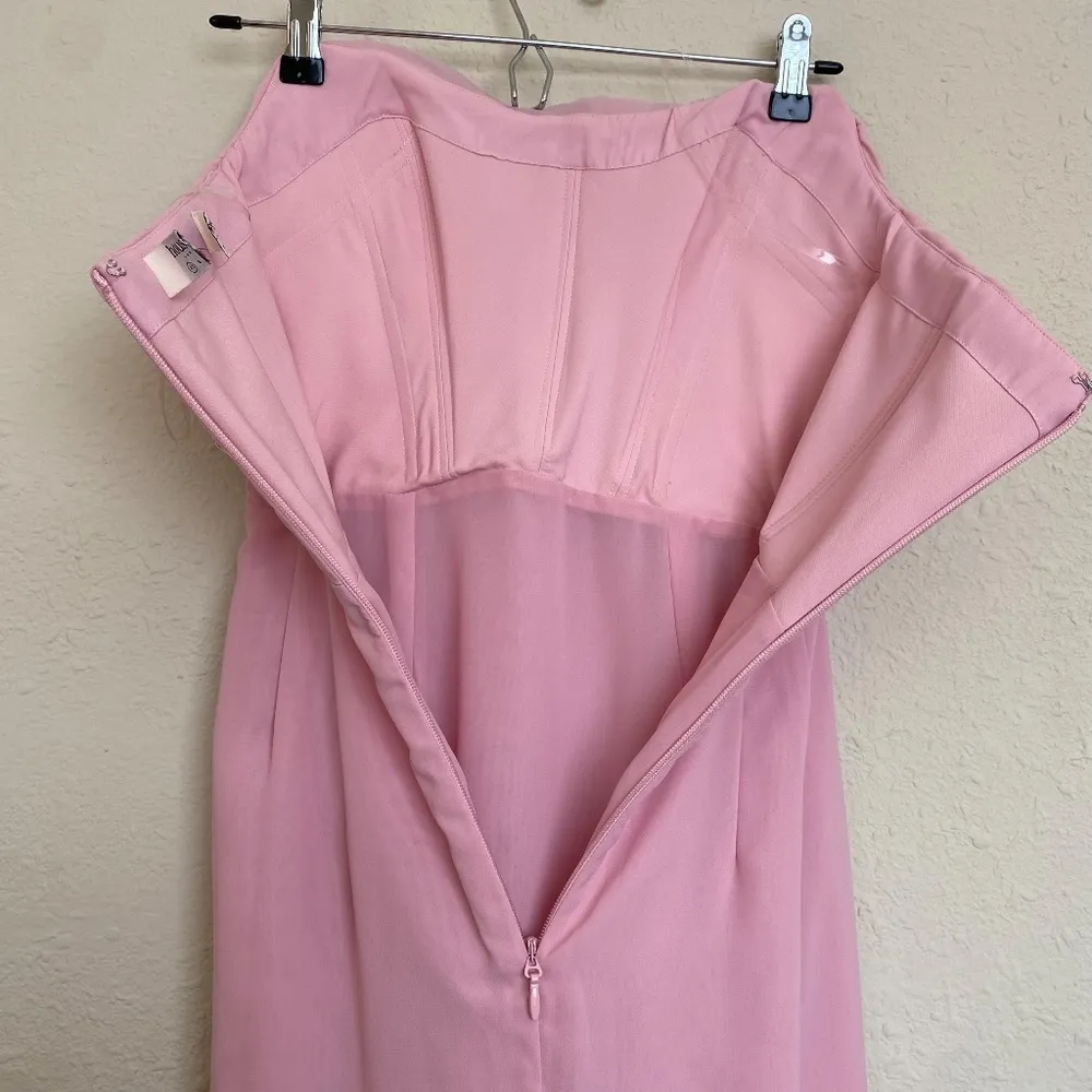 House of CB Adrienne‎ Pink Quartz Strapless Gown NWOT size M A-C - Image 14