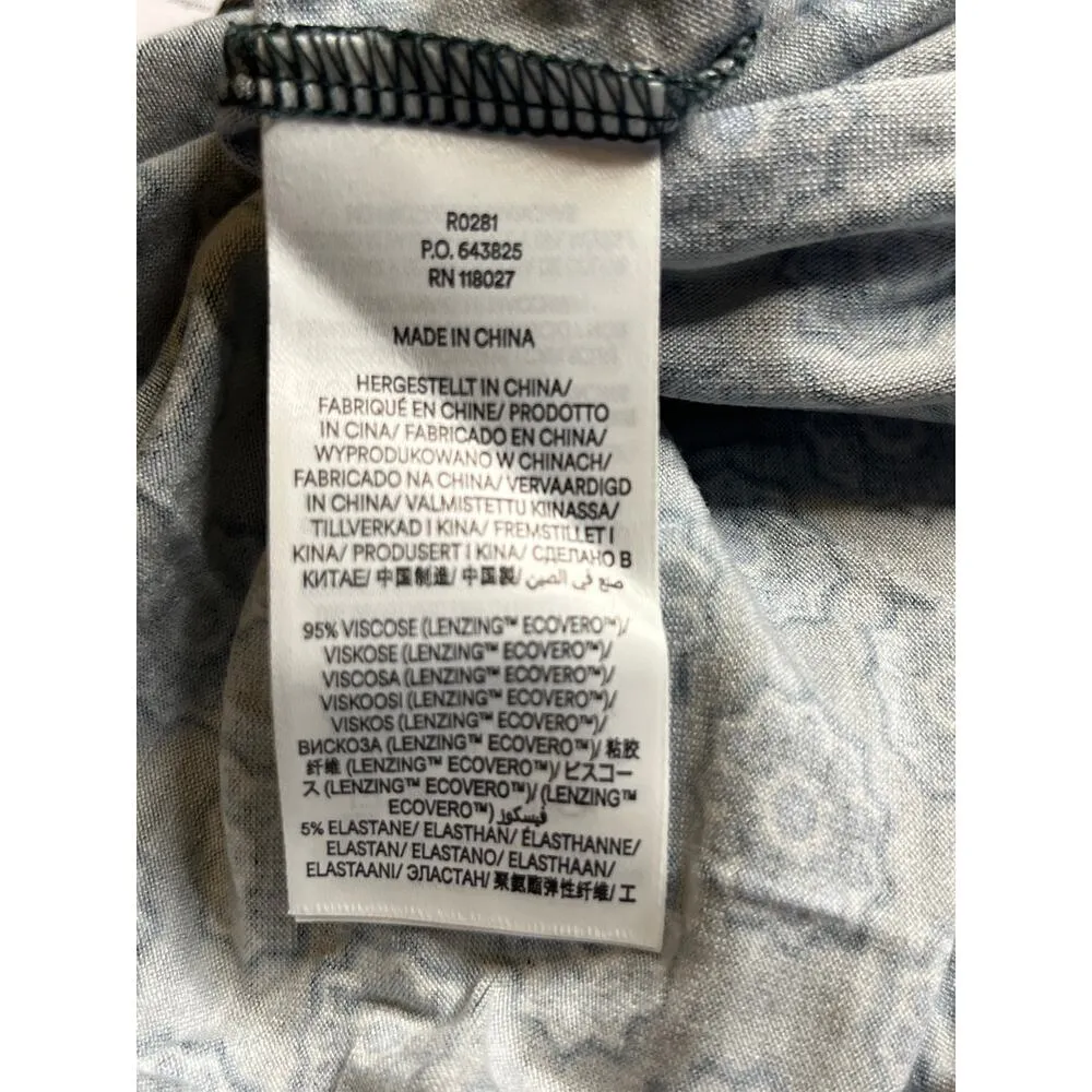 Boden Jersey Knit Mini Green and Blue Floral Skirt Size 8 R0281 - Image 5