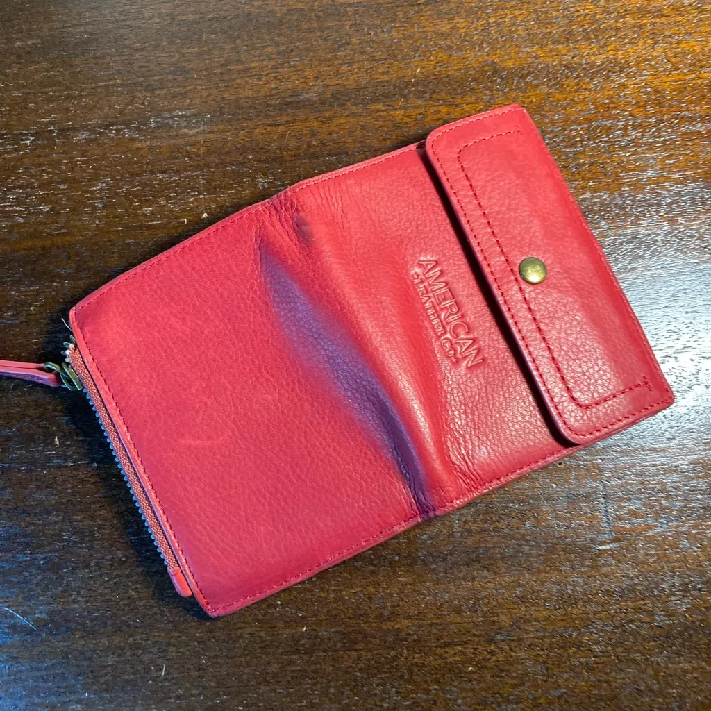 American leather Co. Red Women's Wallet - Image 4