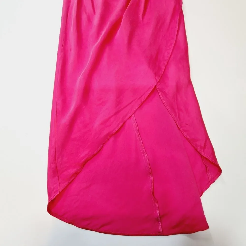 Lovers and Friends Noah Wrap Dress in Hot Pink XS - Image 3