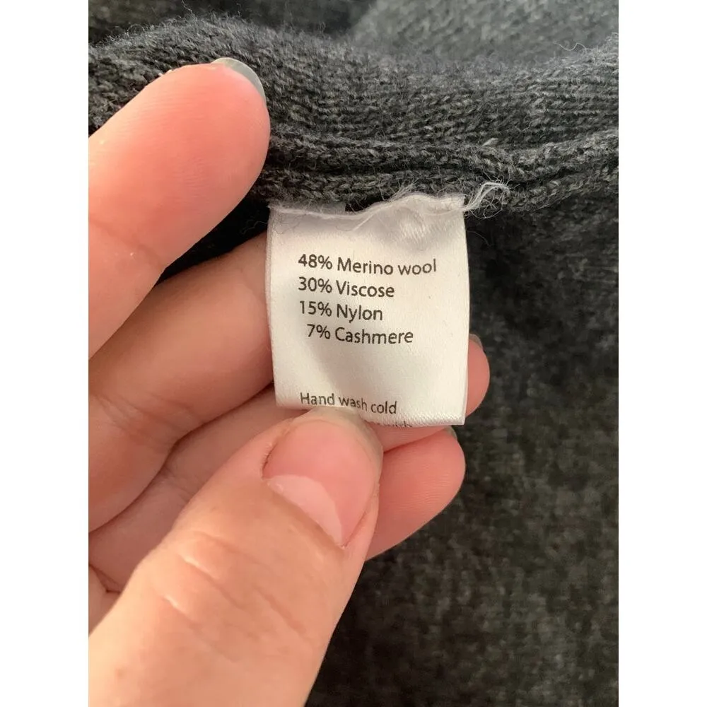 Benedetta B. Cashmere wool open front gray vest womens size medium - Image 4