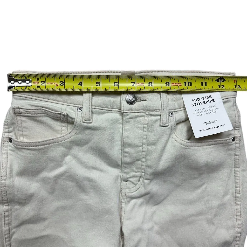 NWT Madewell Women's Mid-Rise Stovepipe Jeans Vintage Canvas Size 26 Petites - Image 10
