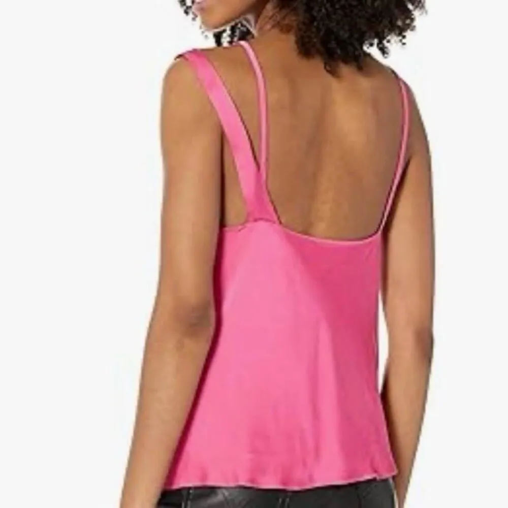 Helmut Lang hot pink fuschia satin slip sash tank - Image 2