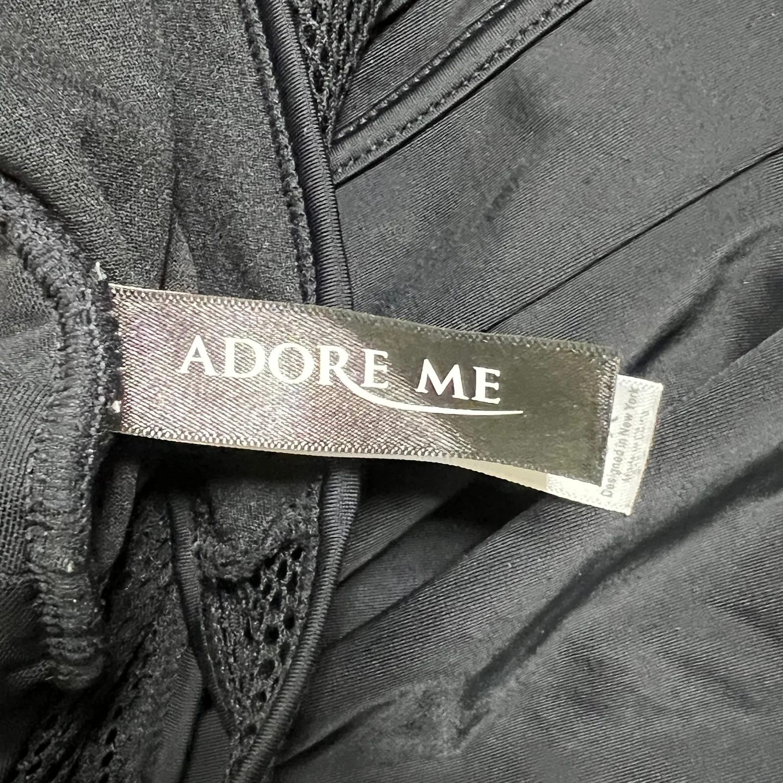 Adore Me Black One Piece Swimsuit Mesh High Neck Size 3X - Image 5