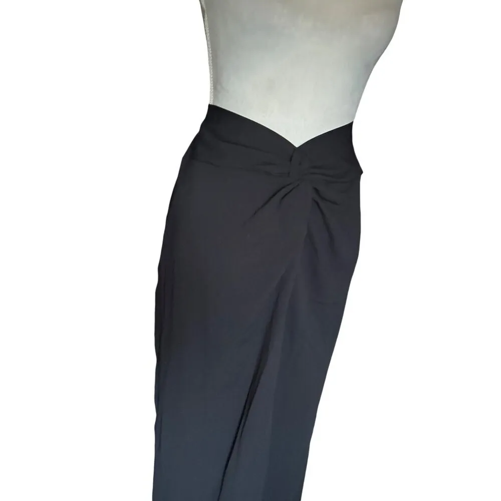 Open Edit Twist Front Knot-Front Midi Skirt Sz L Stylish Classy Lightweight - Image 4