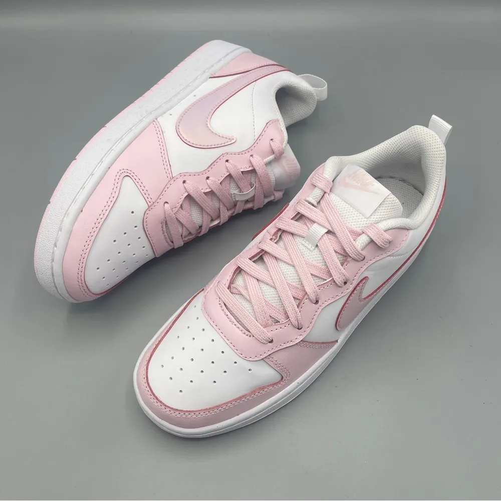 Nike Court Borough Low 2 SE (GS) Big Girl' Shoes Color White/Pink Foam - Image 5