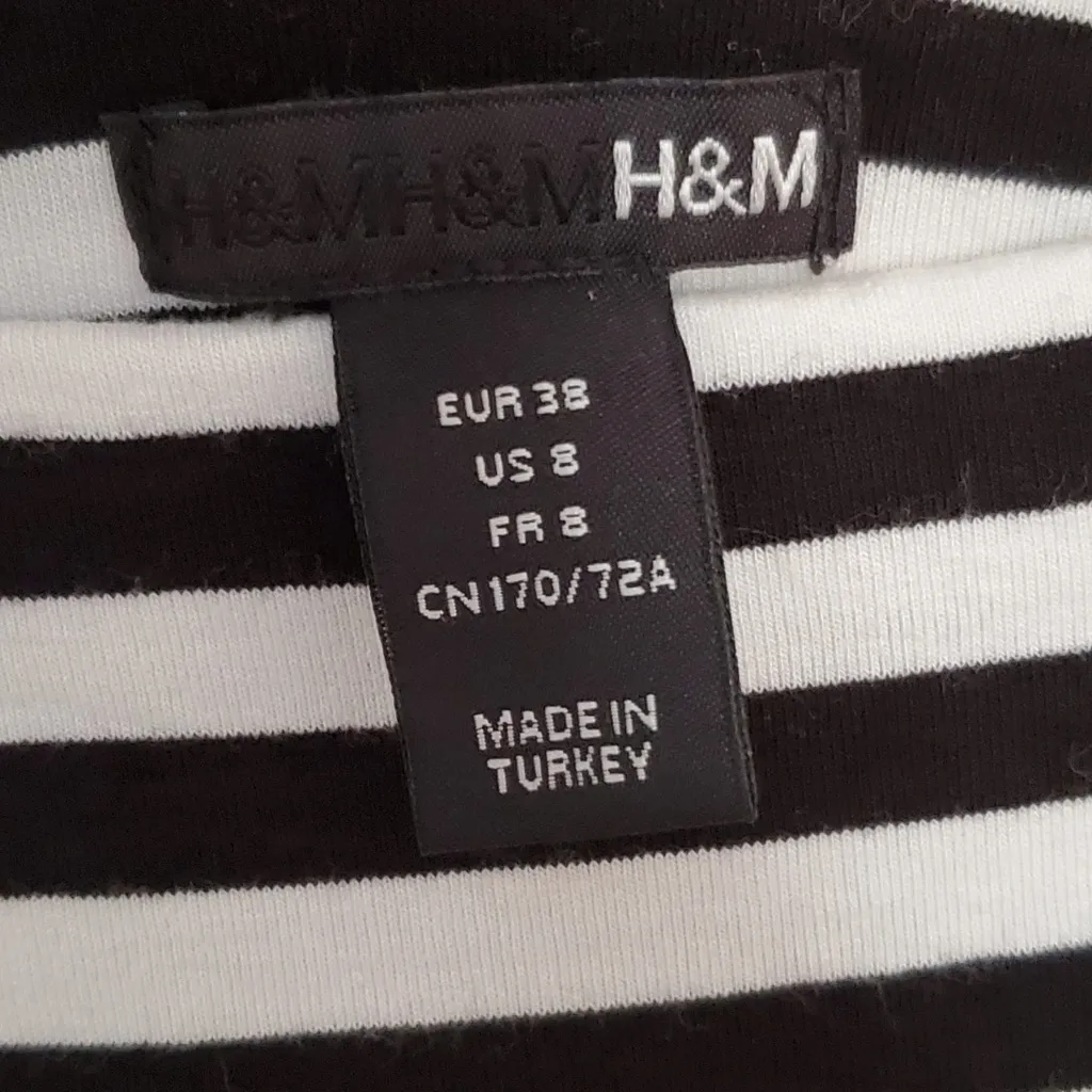 H&M ‎ Pull On A-line Striped Skirt - Image 3