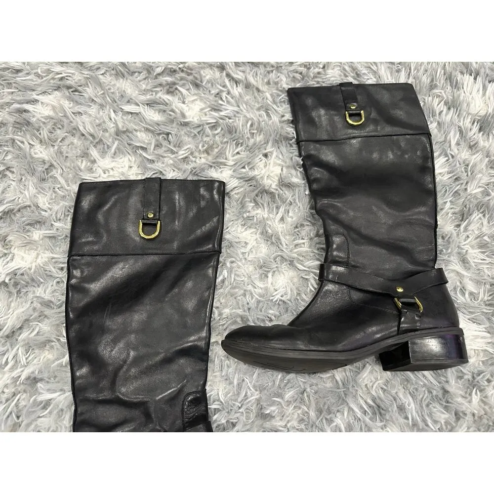 Ralph Lauren Mesa Black Leather Riding Boots 7.5 - Image 2
