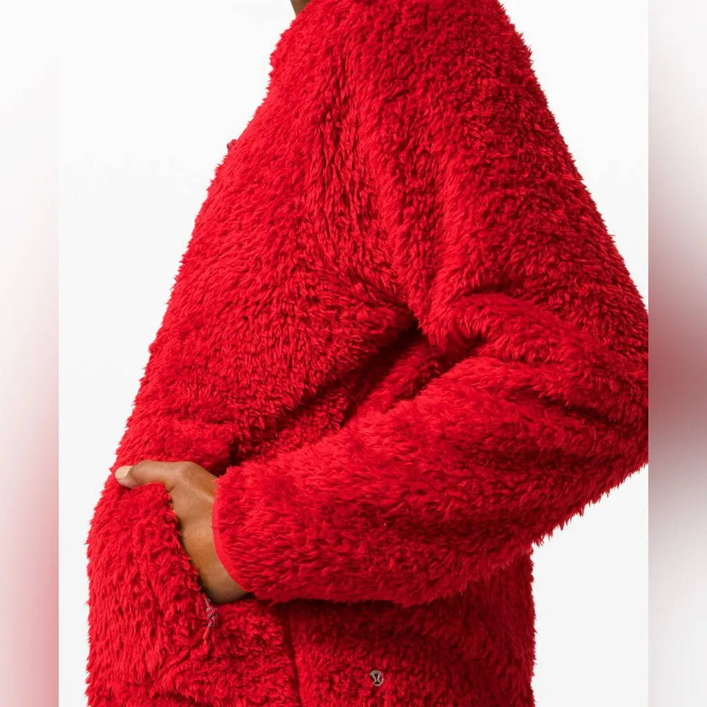 Lululemon Red Oh So Sherpa Full Zip Jacket - Image 3
