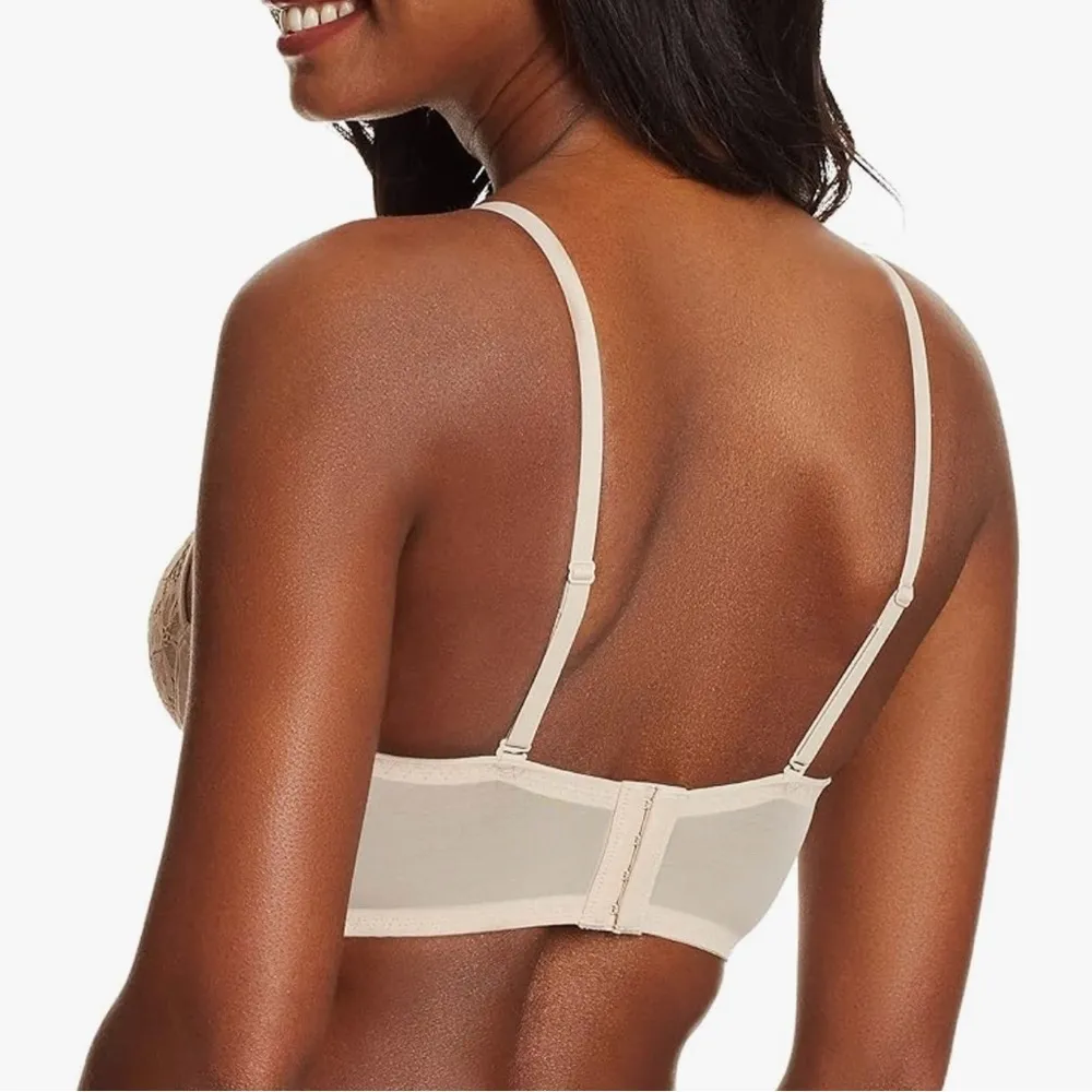 NEW!! Maidenform Pure Comfort Lace Longline Bralette Sz 38C - Image 3