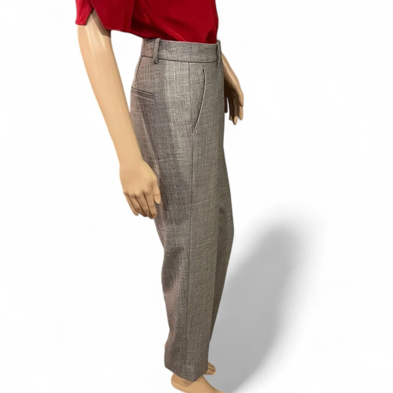 NWT! M.M. LAFLEUR New York Wool Blend Mejia 3.0 Pant Sharkskin Black/White Sz 8 - Image 3