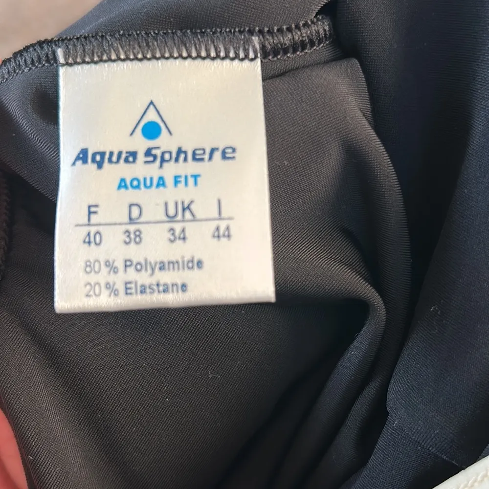 New Aqua Sphere Aqua Fit Women’s Black 1 Pc Swim Suit US 8 - Image 7