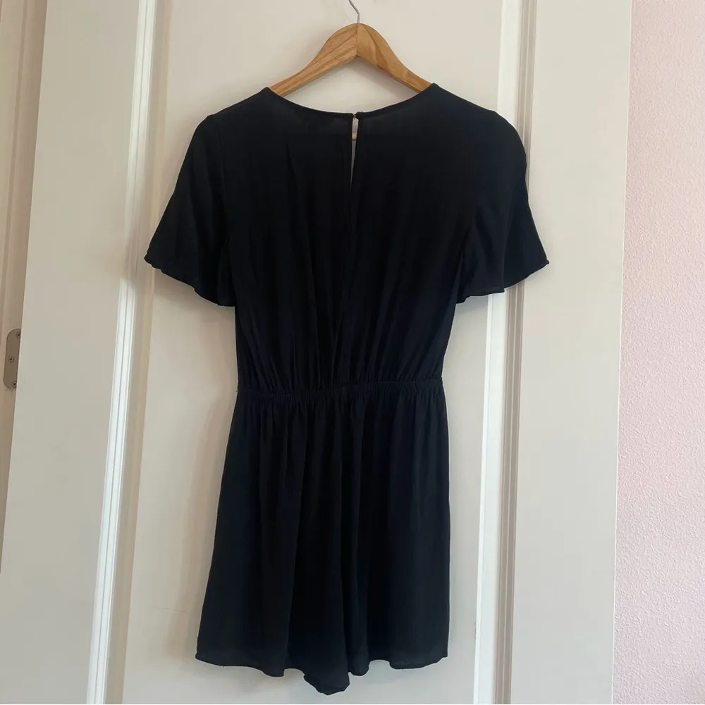 Express Black Romper Jumper With Side Tie And Button Back  Size Extra Small - Image 6