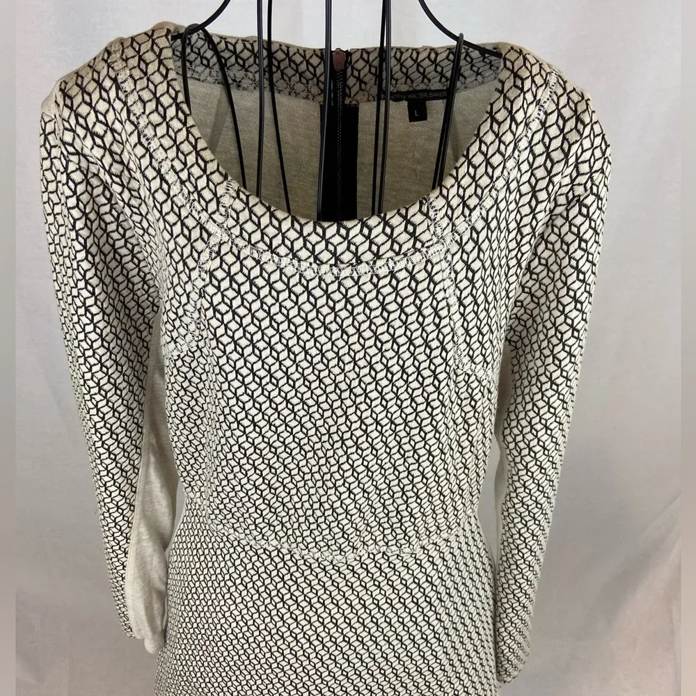 W118 by Walter Baker Geometric Design Zip Back Dress Women’s Size Medium Large - Image 3