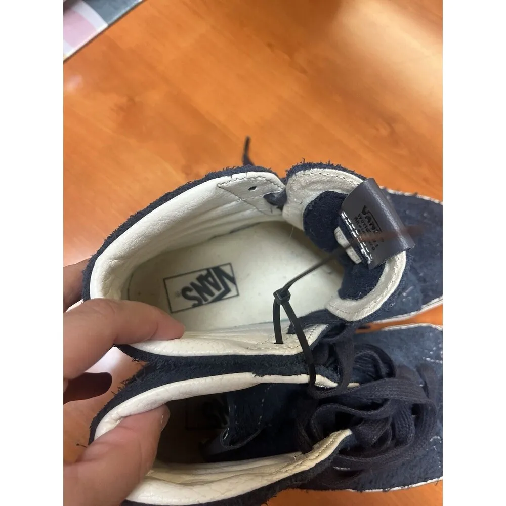 Vans Sk8-Hi Hairy Suede “Sky Captain” Men’s 6.5 / Women’s 8 Rare Blue High Tops - Image 8