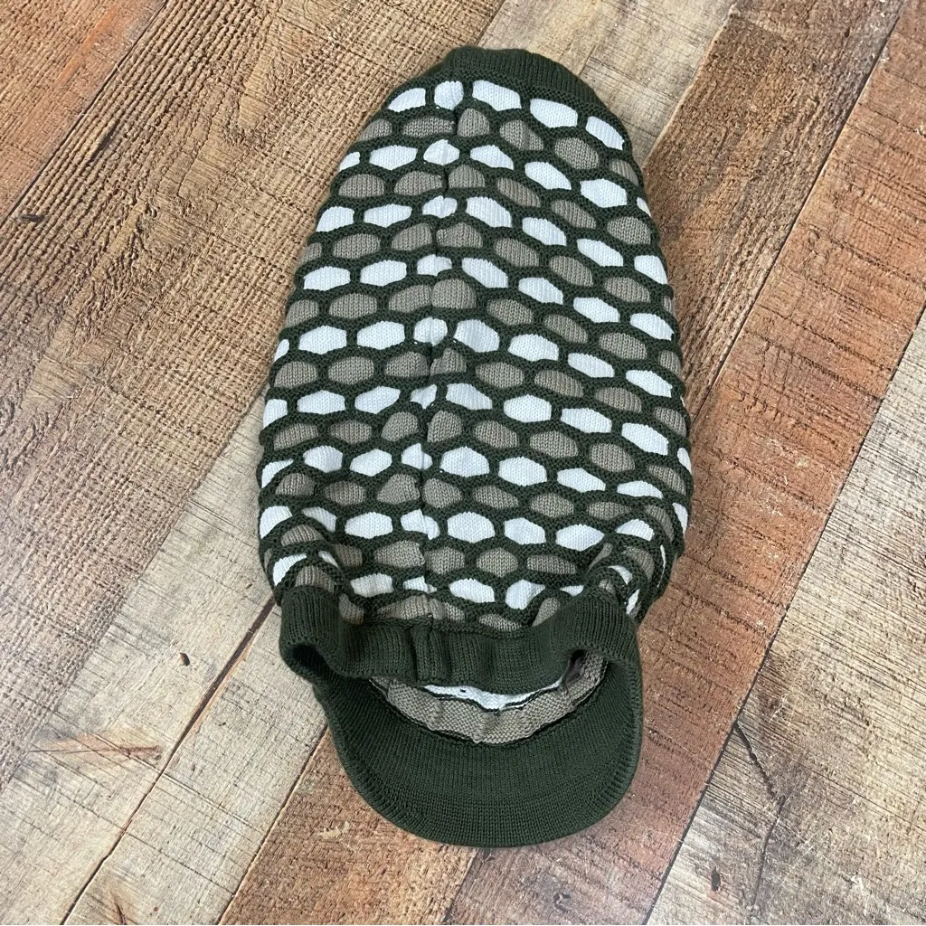 Vintage Rasta World Olive Green Knit Dreads Hat Cotton Dreadlock Made in Korea - Image 2