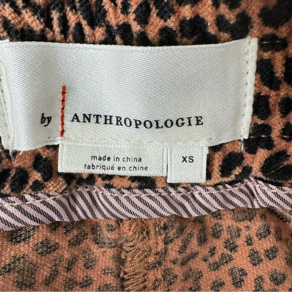 Anthropologie Kalea Animal Print High Rise Corduroy Barrel Jogger Pants XS - Image 8