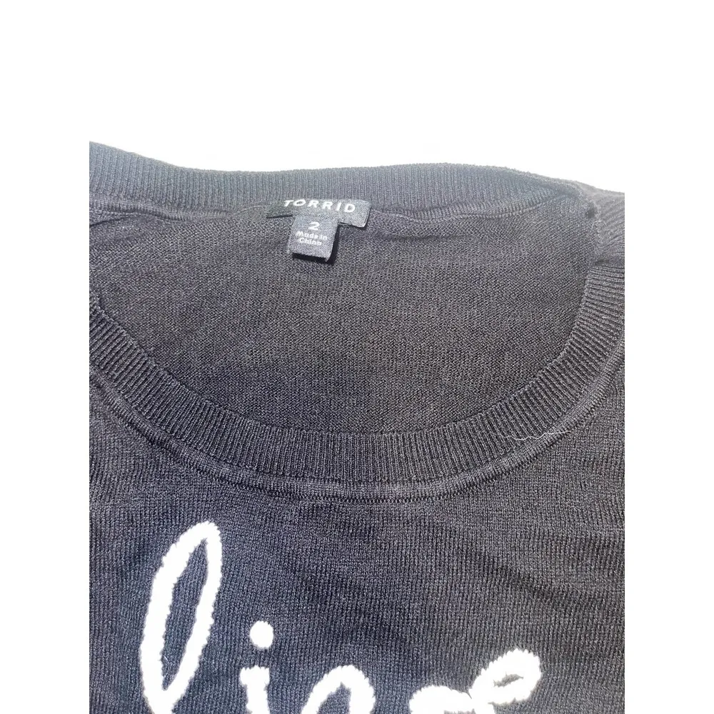 Torrid  Live & Love Cropped Long Sleeve Sweater  Plus Size 2X - Image 5