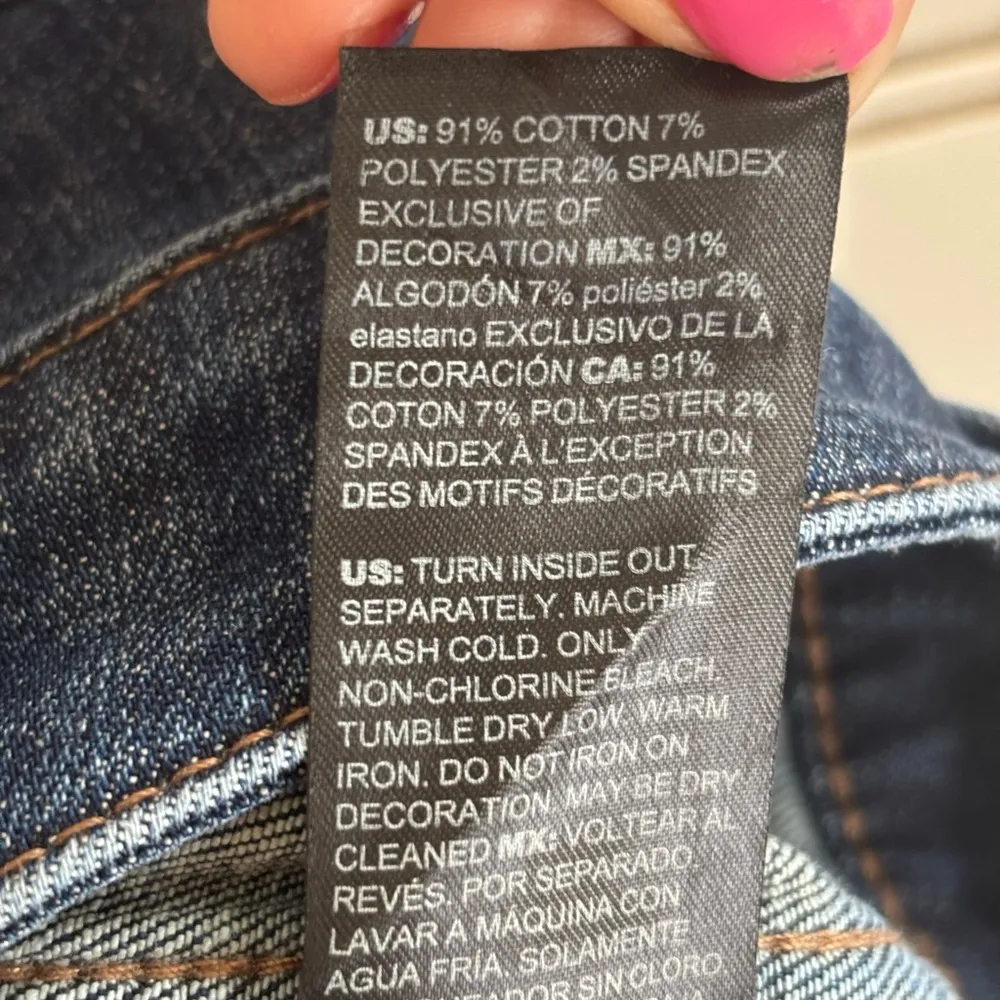 WHBM High-Rise Everyday Soft Denim™ Embroidered Straight Jeans Size 6 - Image 13