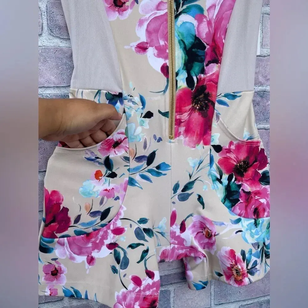 LINDSI LANE Riki Moto Romper size medium Pink - Image 5