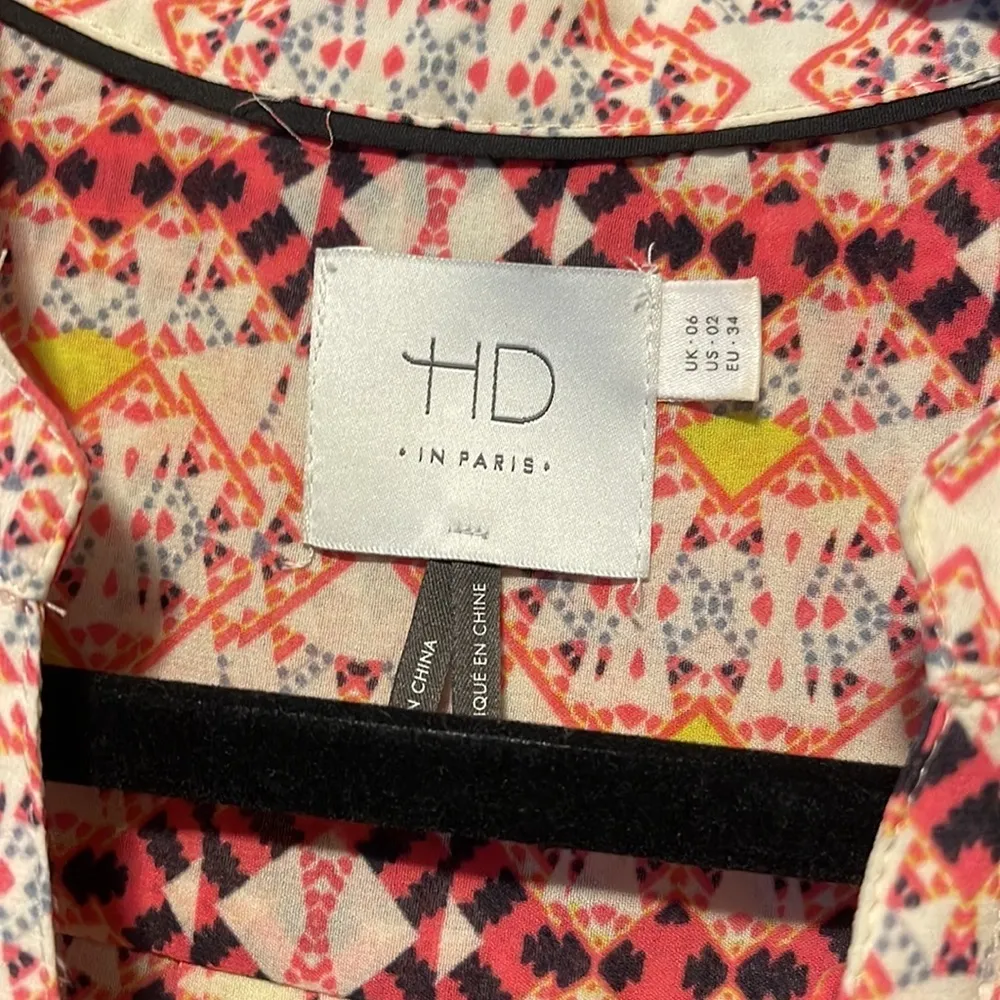 HD in Paris Anthropologie  Top Size 2 Prairie Cottagecore Pleated Sheer - Image 9