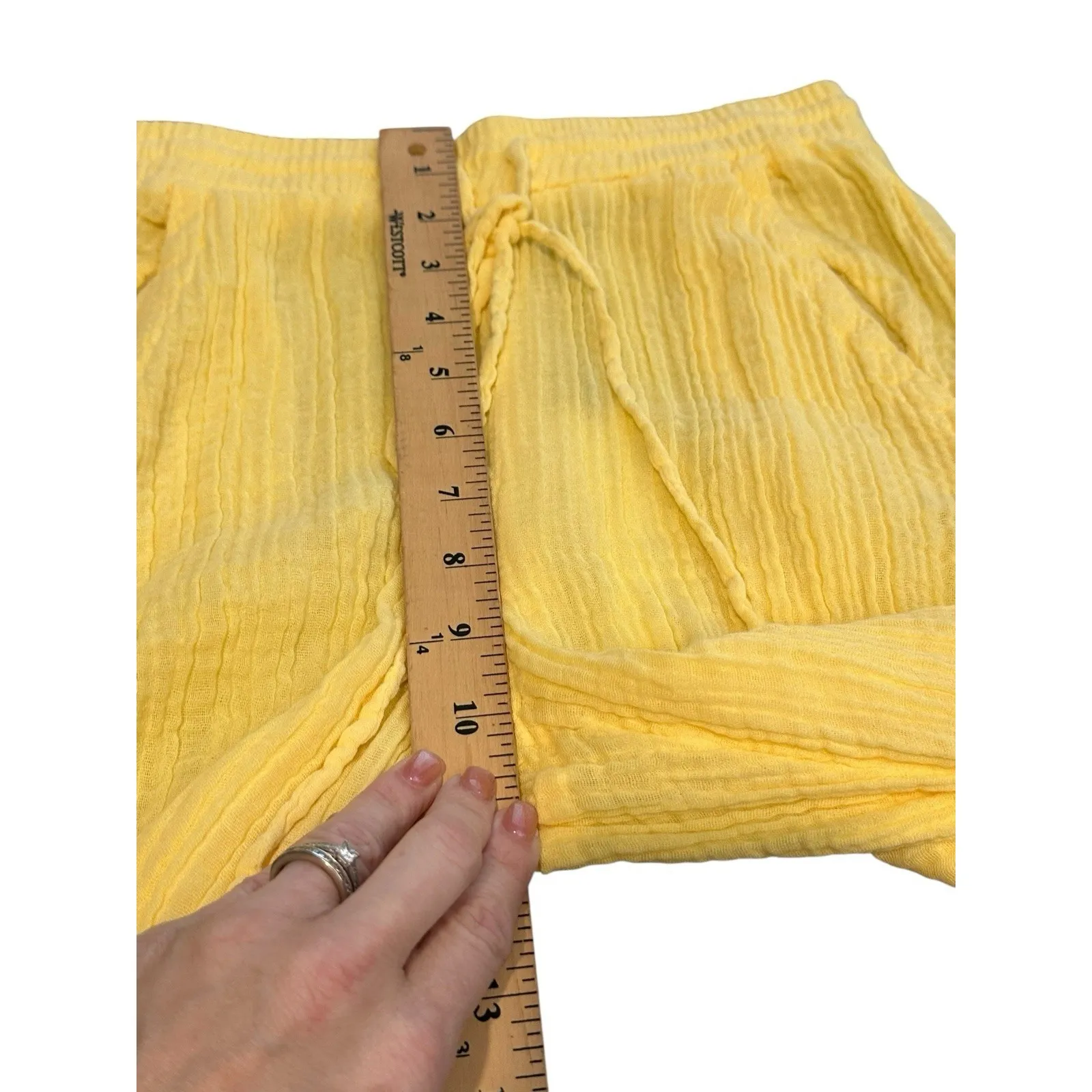 Anthropologie Michael Stars Ashton Cotton Gauze XS Pants Butter Yellow #F13-0 - Image 7