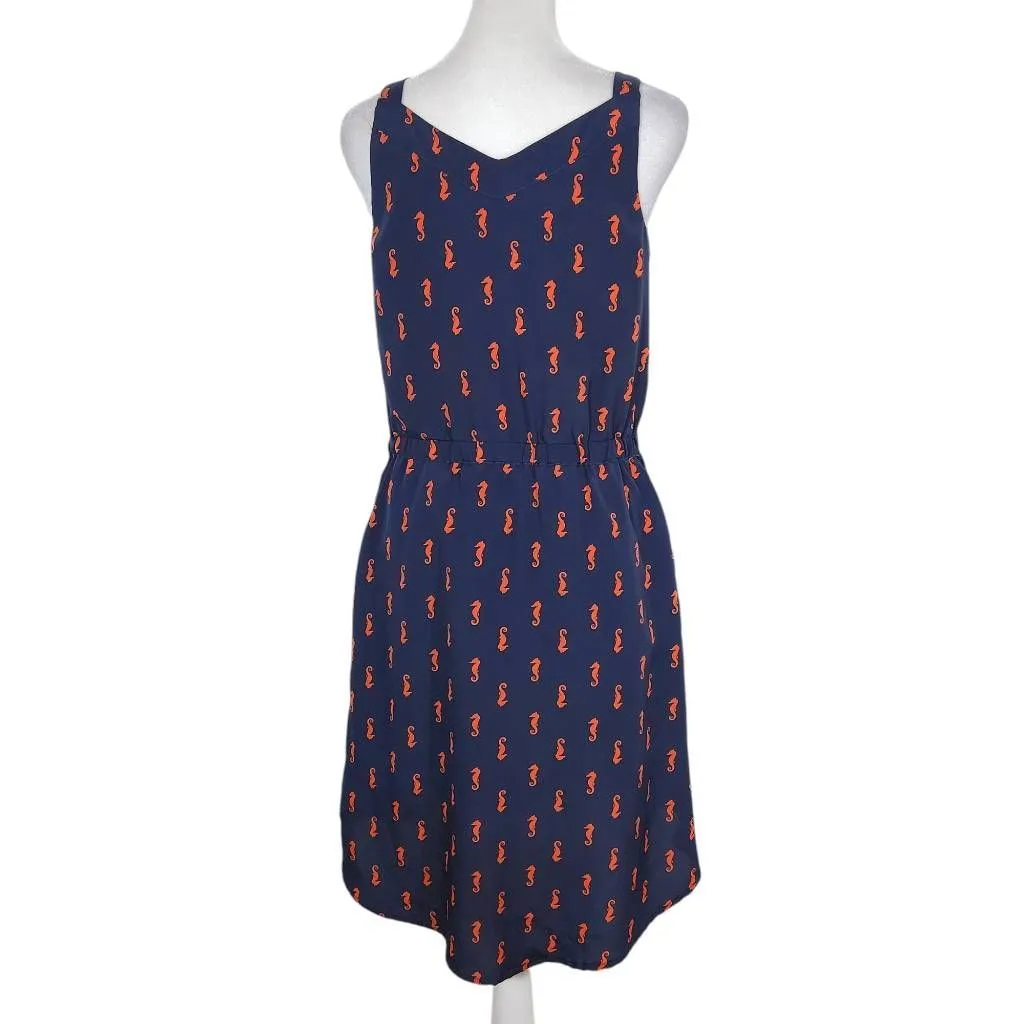 Merona Navy Seahorse Sundress Size XS Seahorse Nautical Mini Dress - Image 2