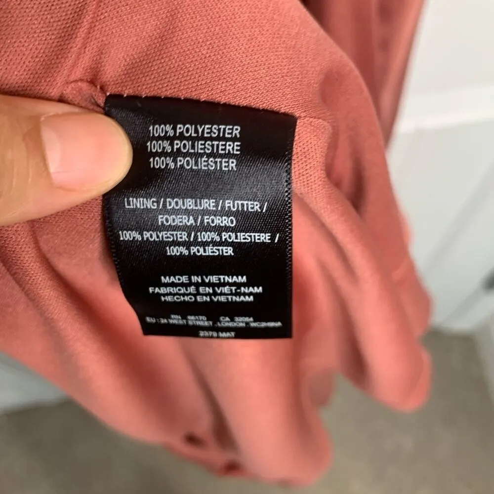 BHLDN Olmstead pink satin drape midi dress‎ size 2 wedding guest mother bride - Image 8