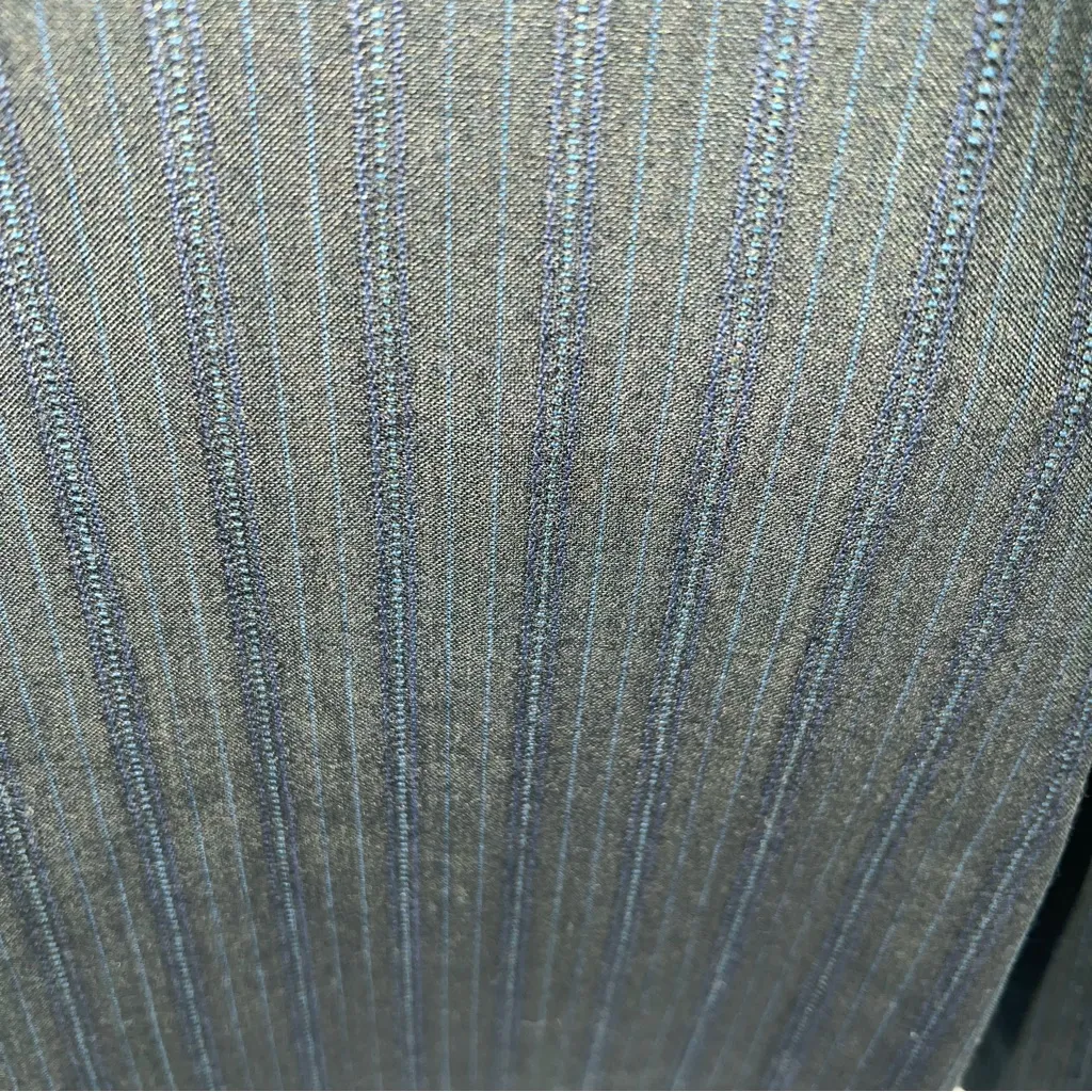 Nanette Lepore Charcoal Wide-Leg Pants w/Blue Pinstripes & Corset Waistband-Sz 5 - Image 11