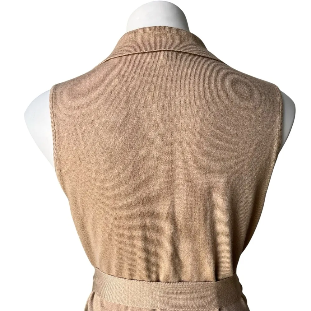 Ann Taylor NWT,  Wrap Sweater Shell in Desert Sand, Sz L - Image 11