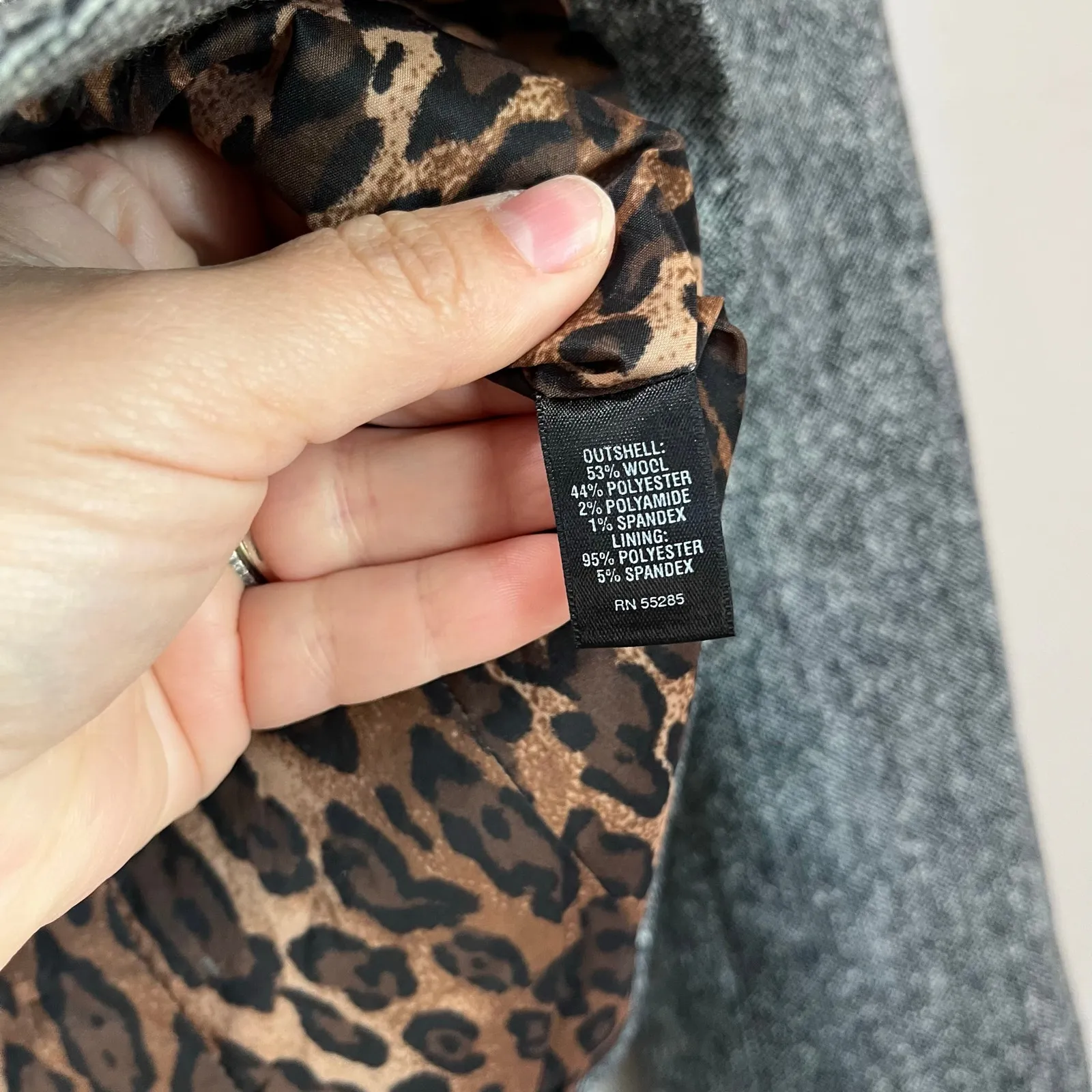 EXPRESS  Gray Wool Blend Blazer Career Y2K Cropped Jacket Size 4 - Image 6