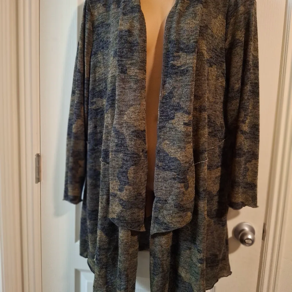 Maurices Sz 2  Blue and Green Open-Front Cardigan - Image 6