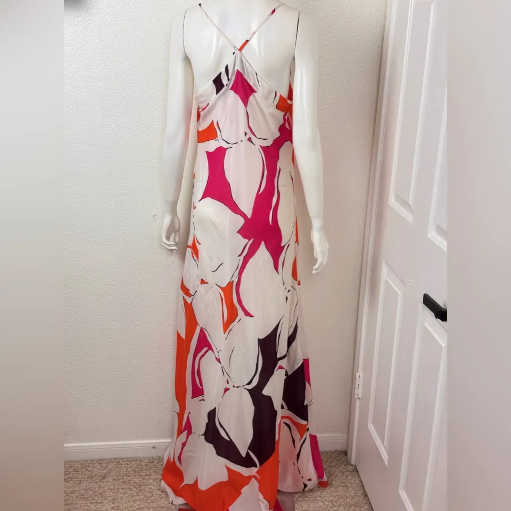 DIANE VON FURSTENBERG EDEN GARDEN FAB SILK DRESS GOWN Size 10 - Image 2