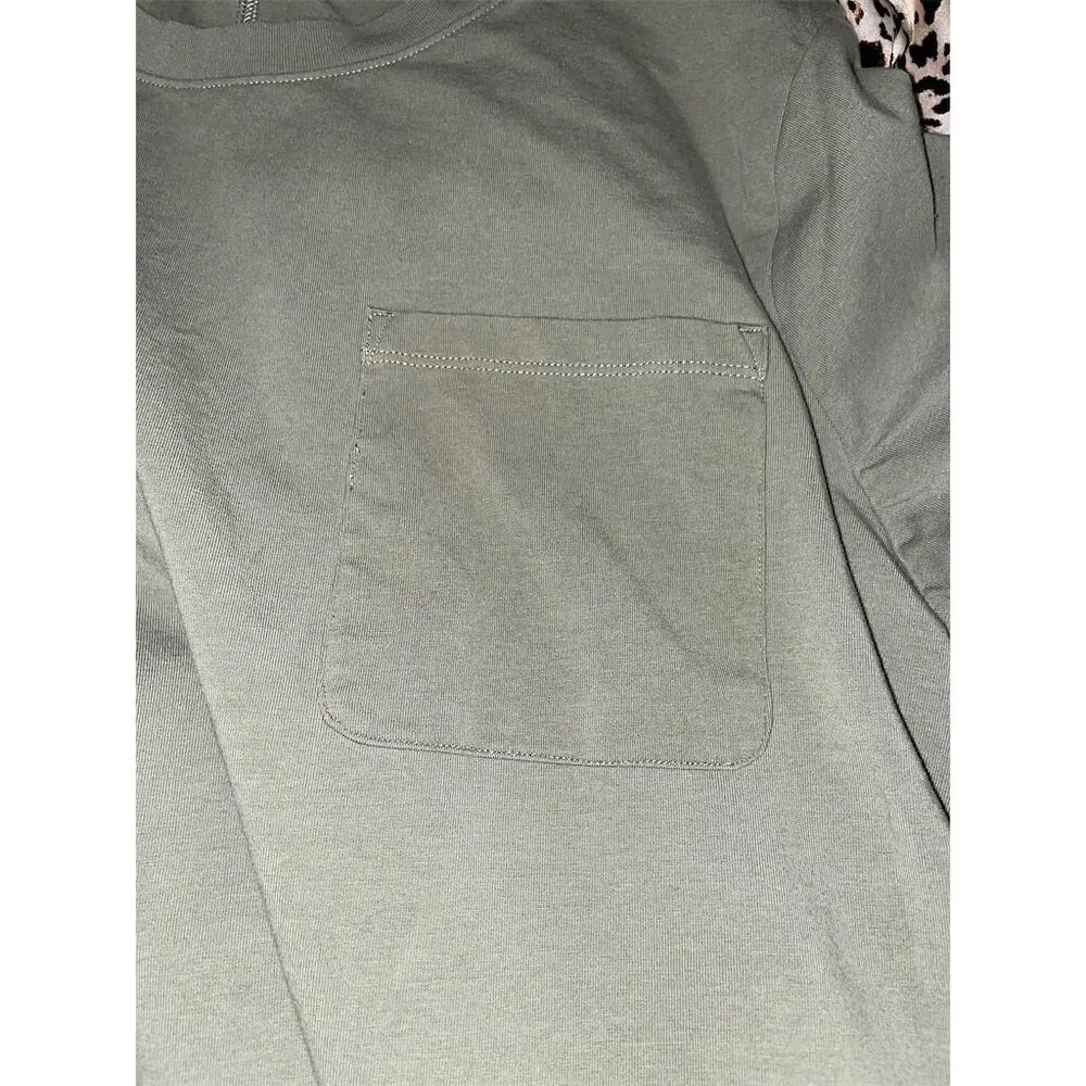 Banana Republic  Women's Olive Green T-Shirt Dress L Short Sleeve - Image 6